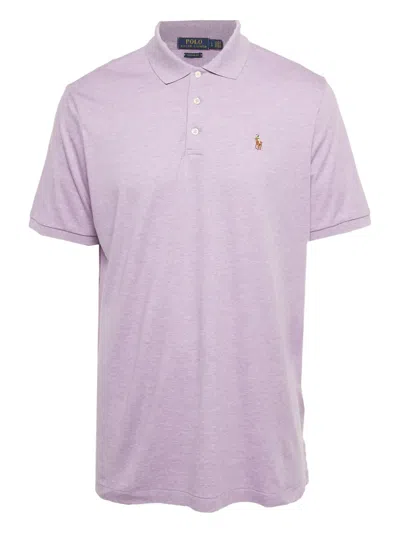 Pre-owned Polo Ralph Lauren Classic Fit Logo Polo Shirt In Purple