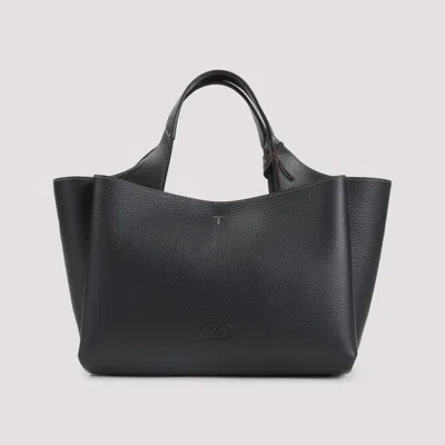 Tod's Micro Leather Hand Bag In Black