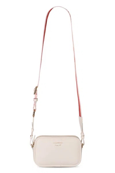 Emporio Armani Camera Shoulder Bag Printed With Deer In White