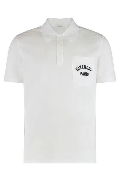 Givenchy Cotton Polo With Logo In White