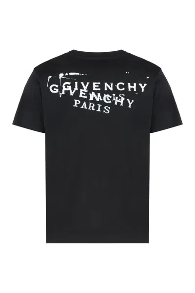 Givenchy Cotton T-shirt With Print In Black