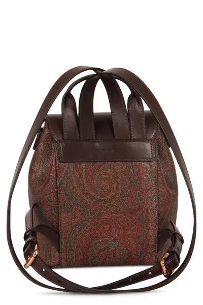 Etro Medium Arnica Drawstring Paisley Backpack In Brown