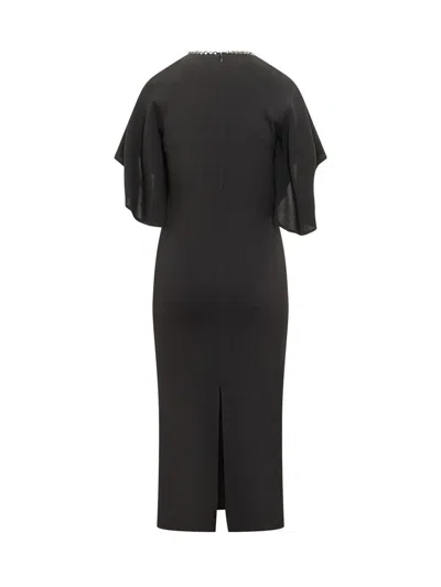 Pinko Black Dress With Jewel Detailing In Black