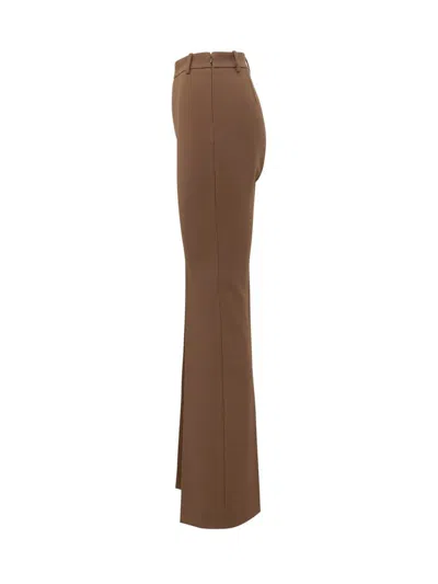 Pinko Straight Brown Trousers In Brown