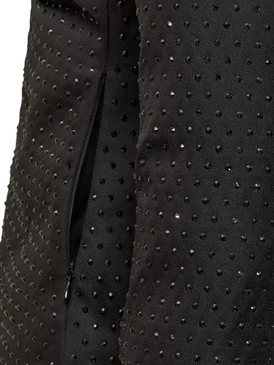 Pinko Nita Padded Down Jacket With Black Rhinestones In Black