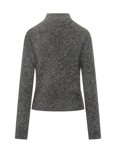 Pinko Sweater With Jewel Applications In Gray