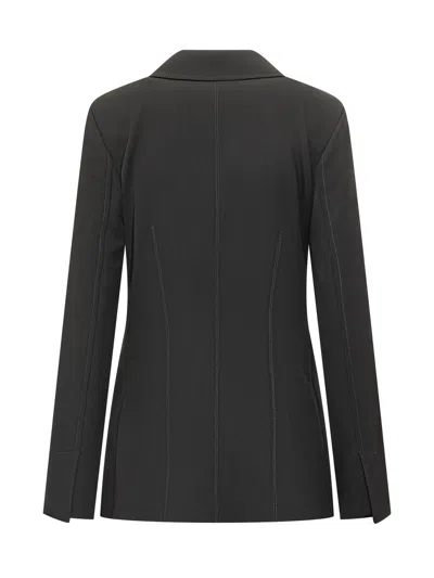 Pinko Single-breasted Grit Jacket Black In Black
