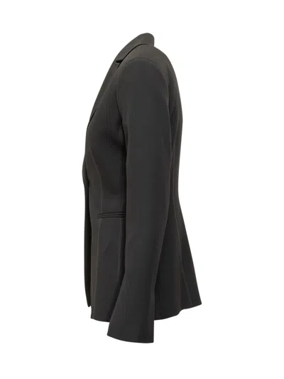 Pinko Single-breasted Grit Jacket Black In Black