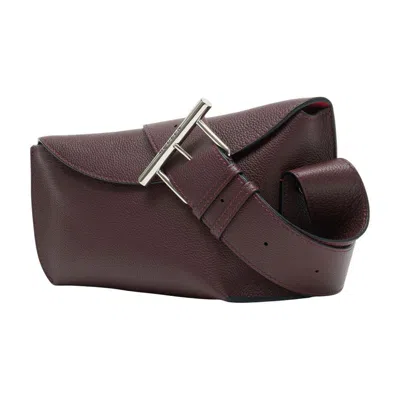 Alexander Mcqueen T-bar Sling Asymmetric Crossbody Bag In Red