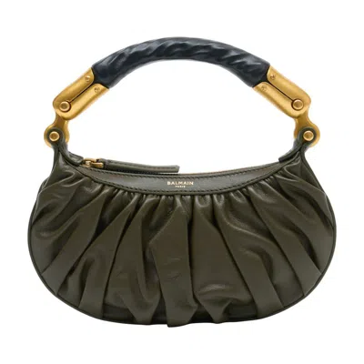 Balmain Ebene Mini Bag In Green