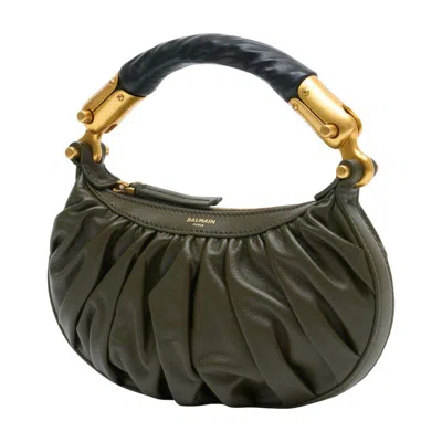 Balmain Ebene Mini Bag In Green