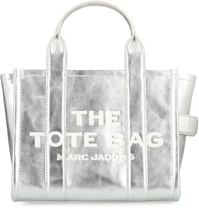 Marc Jacobs The Small Metallic Leather Tote Bag In Silver