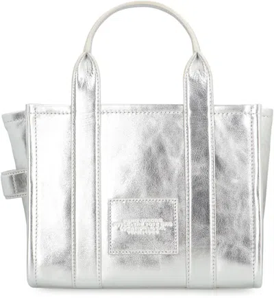Marc Jacobs The Small Metallic Leather Tote Bag In Silver