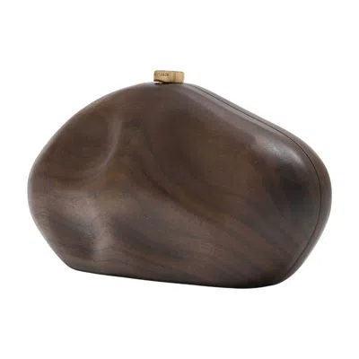 Cult Gaia The Caldera Clutch In Brown