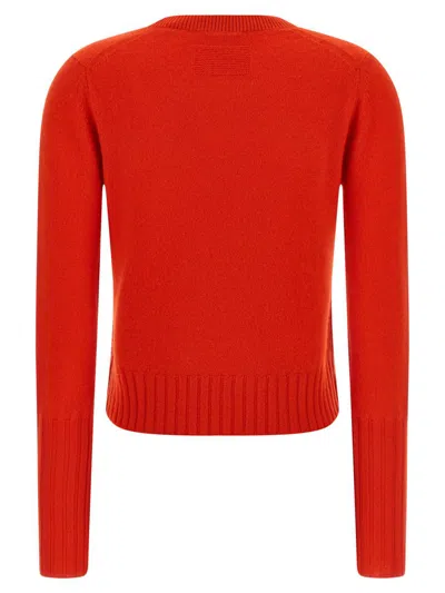Guest In Residence Shrunken Crew Sweater In Red