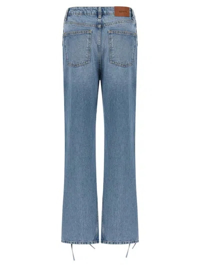 Rotate Birger Christensen Twisted Lacing Jeans In Blue