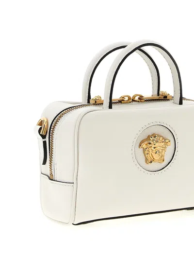 Versace Medusa Crossbody Bag Detachable Strap Top Handle In White