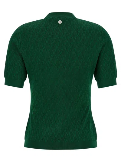 Versace V Sweater In Green