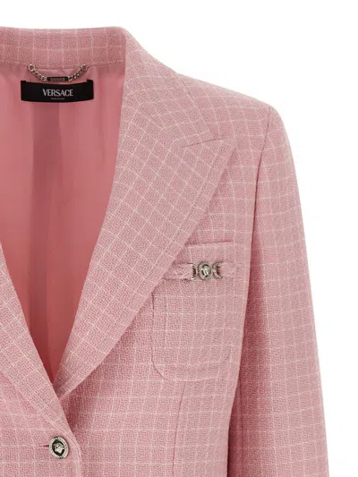 Versace Blazer Check Blazers Pink In Pink
