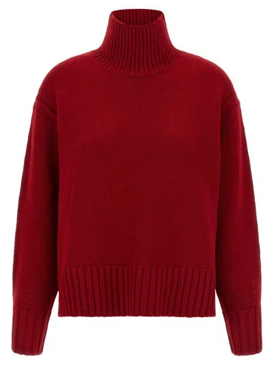 Guest In Residence Cozy Turtleneck Sweater In Red