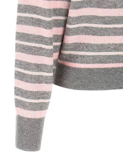 Guest In Residence Clloegiate Stripe Polo Sweater In Multi