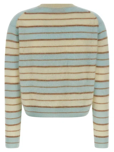 Guest In Residence Grizzly Stripe Crew Sweater In Multi