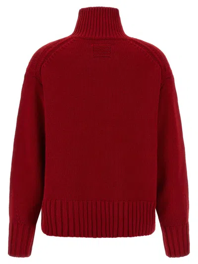 Guest In Residence Cozy Turtleneck Sweater In Red