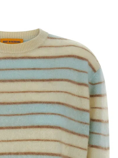 Guest In Residence Grizzly Stripe Crew Sweater In Multi