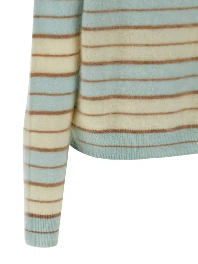 Guest In Residence Grizzly Stripe Crew Sweater In Multi