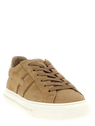 Hogan H691 Sneakers Suede Finish Rubber Sole In Brown