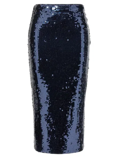 Rotate Birger Christensen Sequin Pencil Skirt In Blue