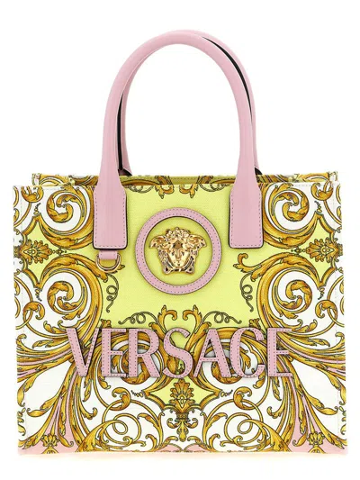 Versace Baroque Print Tote Bag Shoulder Strap Handles In Multi