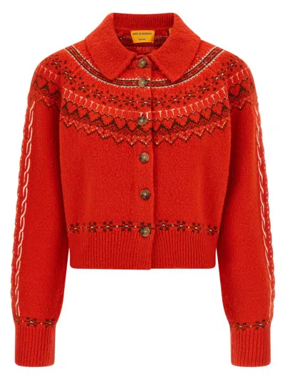 Guest In Residence Cloud Chalet Cardigan In Red
