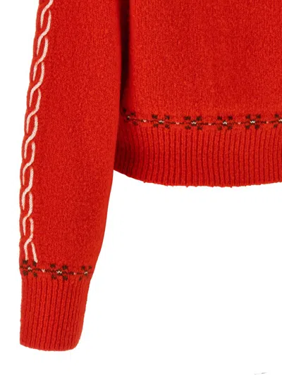 Guest In Residence Cloud Chalet Cardigan In Red