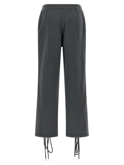 Rotate Birger Christensen Lacing Trousers Elastic Waistband Side Pockets In Gray