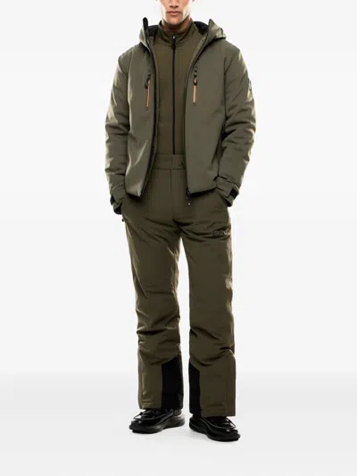 Ea7 Hooded Padded Jacket In Green