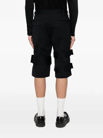 Comme Des Garçons Homme Deux Buckle Strap Shorts In Black