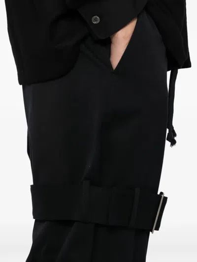 Comme Des Garçons Homme Deux Buckle Strap Shorts In Black