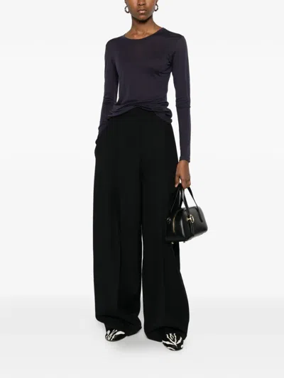 Anine Bing Sylvie Long-sleeve T-shirt In Blue