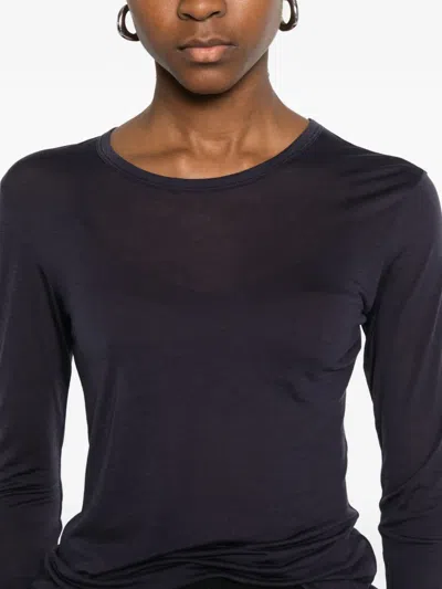 Anine Bing Sylvie Long-sleeve T-shirt In Blue