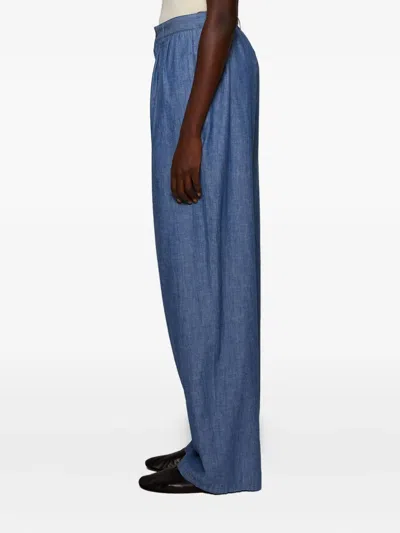 The Row Rufos Pleated Trousers In Blue