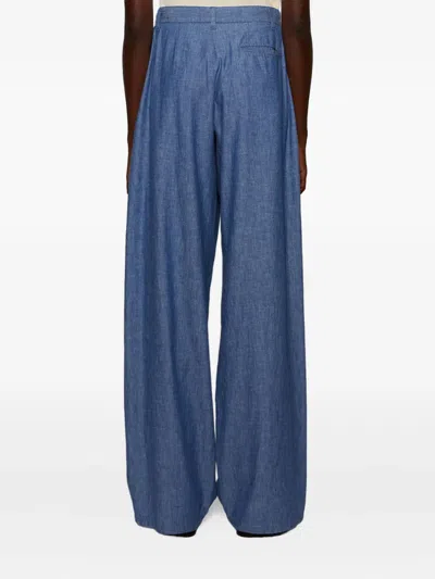 The Row Rufos Pleated Trousers In Blue