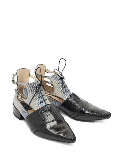 Pre-owned Dior Nomade Cut-out Lace-up Boots In Black