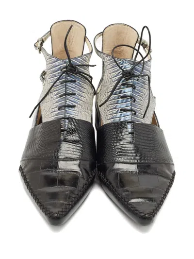 Pre-owned Dior Nomade Cut-out Lace-up Boots In Black