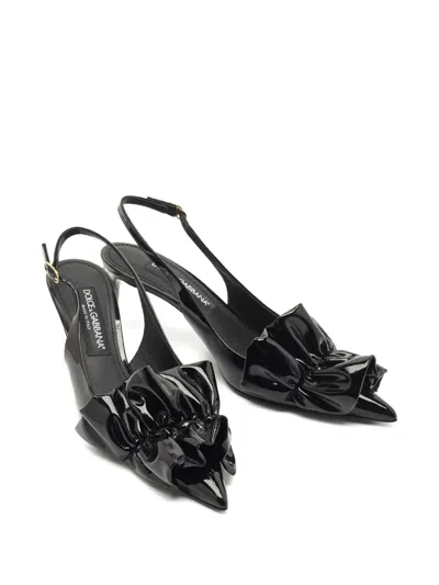 Pre-owned Dolce & Gabbana Pointed-toe Bow Pumps In Black
