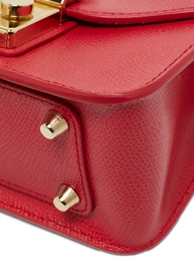 Pre-owned Furla Metropolis Chain-strap Leather Cross Body Bag In Red