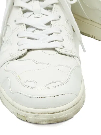 Pre-owned Valentino Garavani Leather High-top Sneakers In White