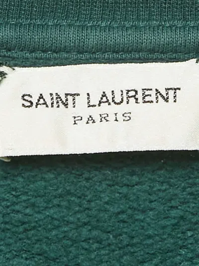 Pre-owned Saint Laurent Logo-print Sweatshirt In Green