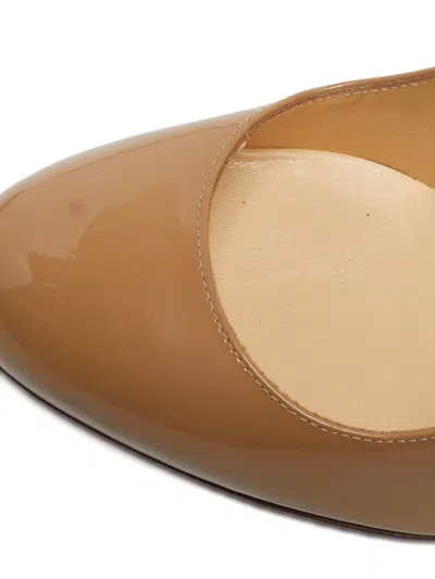Pre-owned Christian Louboutin Patent-leather Heeled Pumps In Neutral