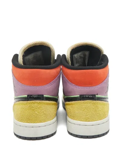 Pre-owned Jordan Air  1 Mid Se Leather Sneakers In White